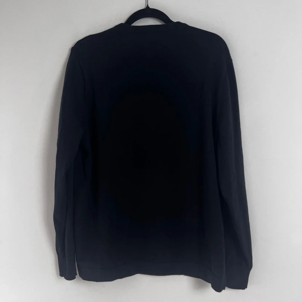 J. Crew Factory Men's Black‎ 100% Cotton Crewneck Sweater-Tee Preppy Classic XL